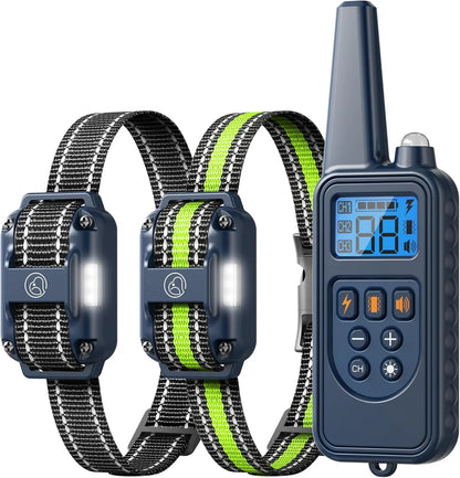 Waterproof Dog Training Collars for up to 3 Dogs 2600FT Remote IPX7 Rechargeable