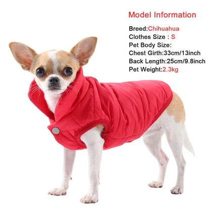 Waterproof Winter Dog Coat – Fleece Jacket Vest for Small Dogs & Cats XS–XL
