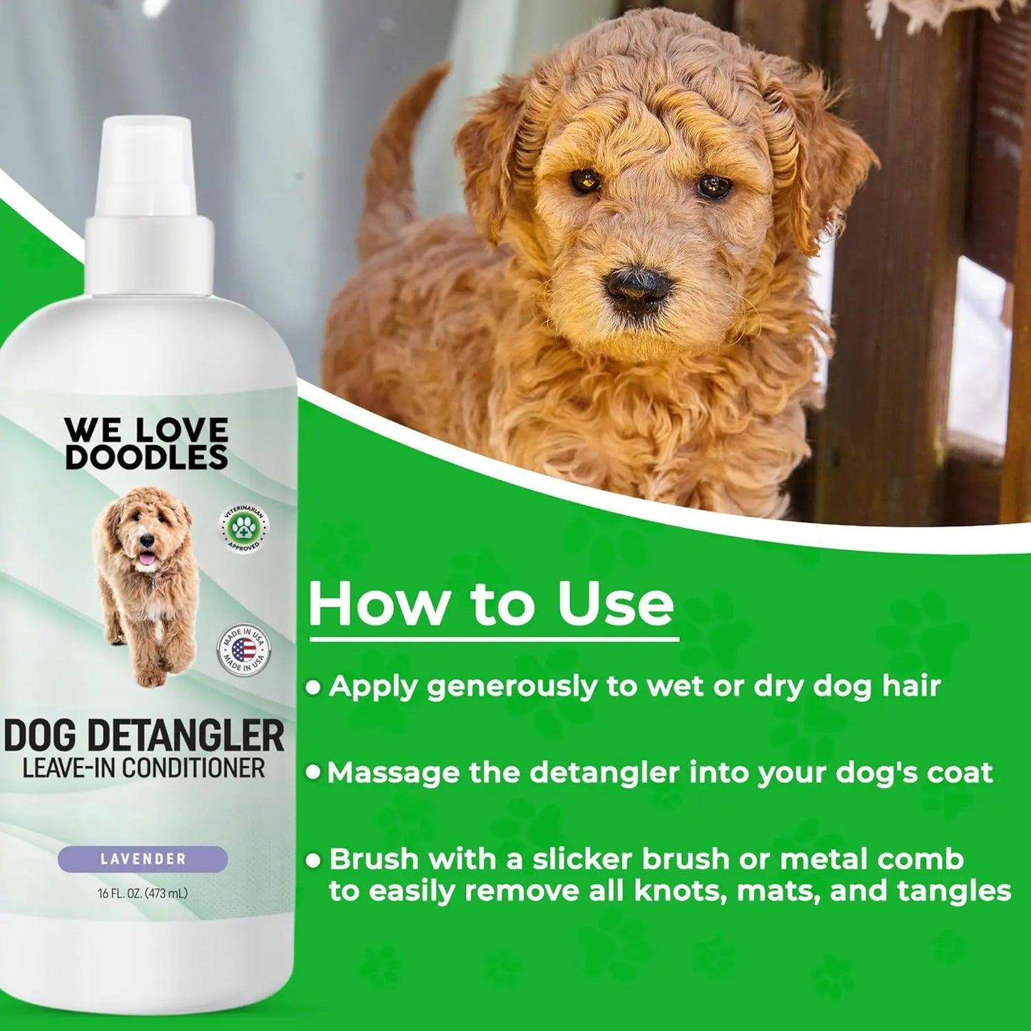 We Love Doodles Detangler Spray for Goldendoodles & Doodles USA