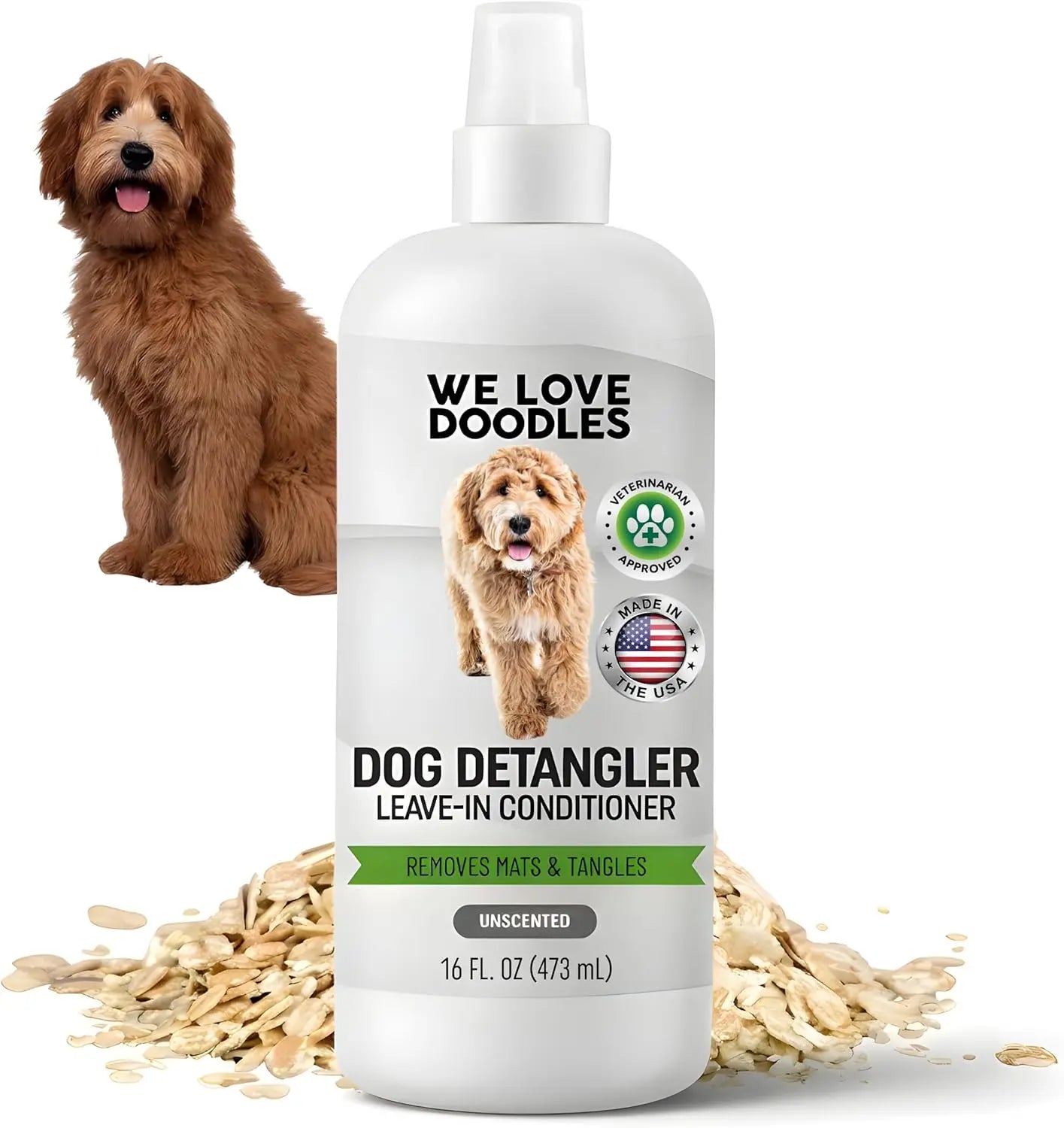 We Love Doodles Detangler Spray for Goldendoodles & Doodles USA Hypoallergenic Unscented