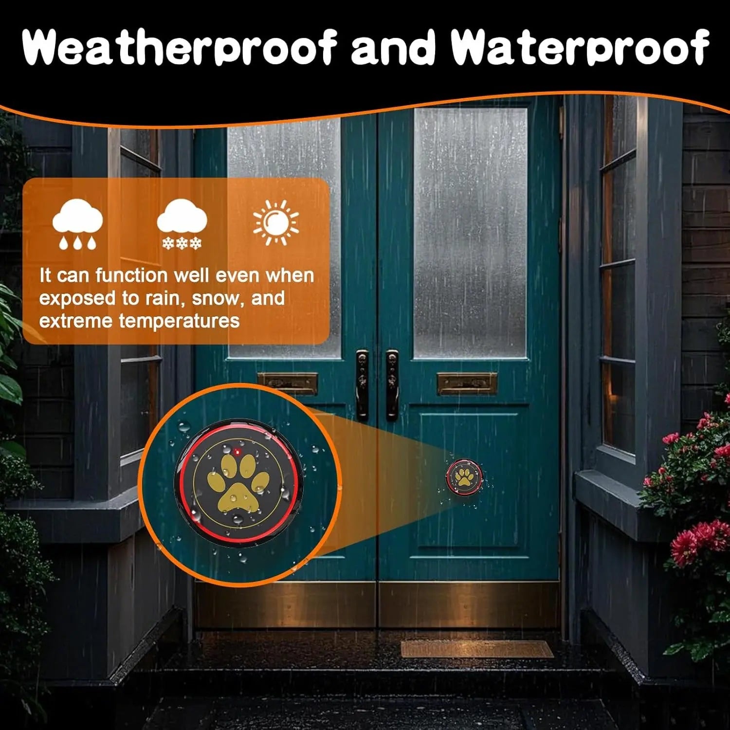 Weatherproof Smart Dog Door Bell – Touch Training Bell with 55 Tones