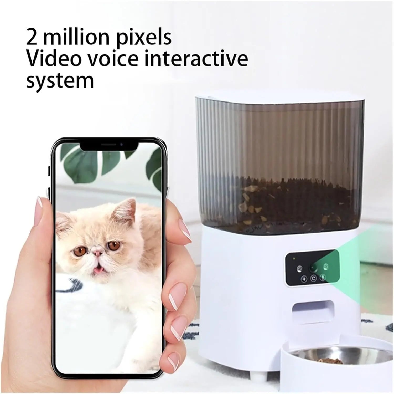 WiFi Automatic Cat & Dog Feeder, 5L Smart Pet Food Dispenser with App Control