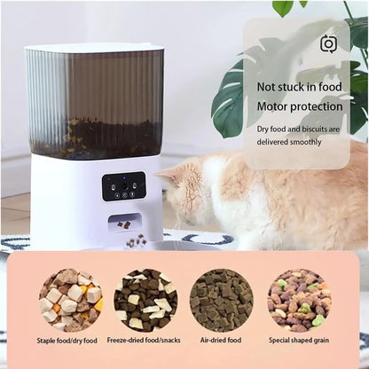 WiFi Automatic Cat & Dog Feeder, 5L Smart Pet Food Dispenser with App Control