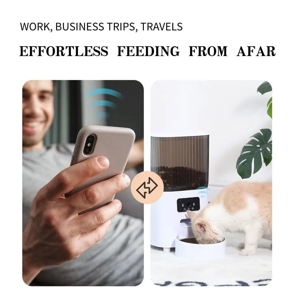 WiFi Automatic Cat & Dog Feeder, 5L Smart Pet Food Dispenser with App Control