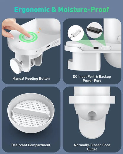 WiFi Automatic Fish Feeder with Camera App Control Moisture Proof 230ML