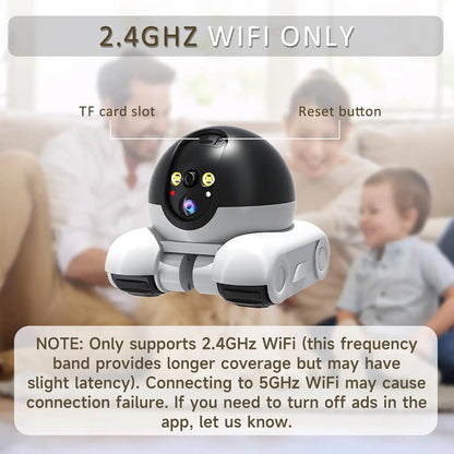 WiFi Robot 1080P Pet Camera with App for Dogs & Cats. 2-Way Talk, Night Vision & Motion Detection