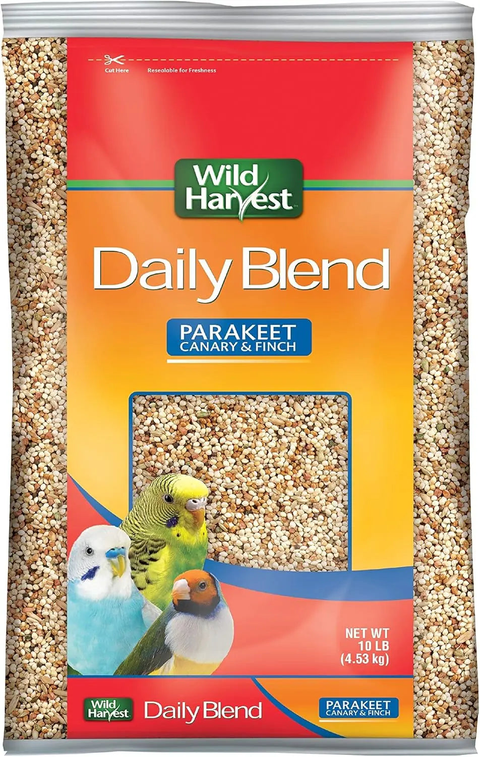 Wild Harvest Daily Blend Bird Food for Parakeet, Canary & Finch 10 Pound (Pack Of 1)