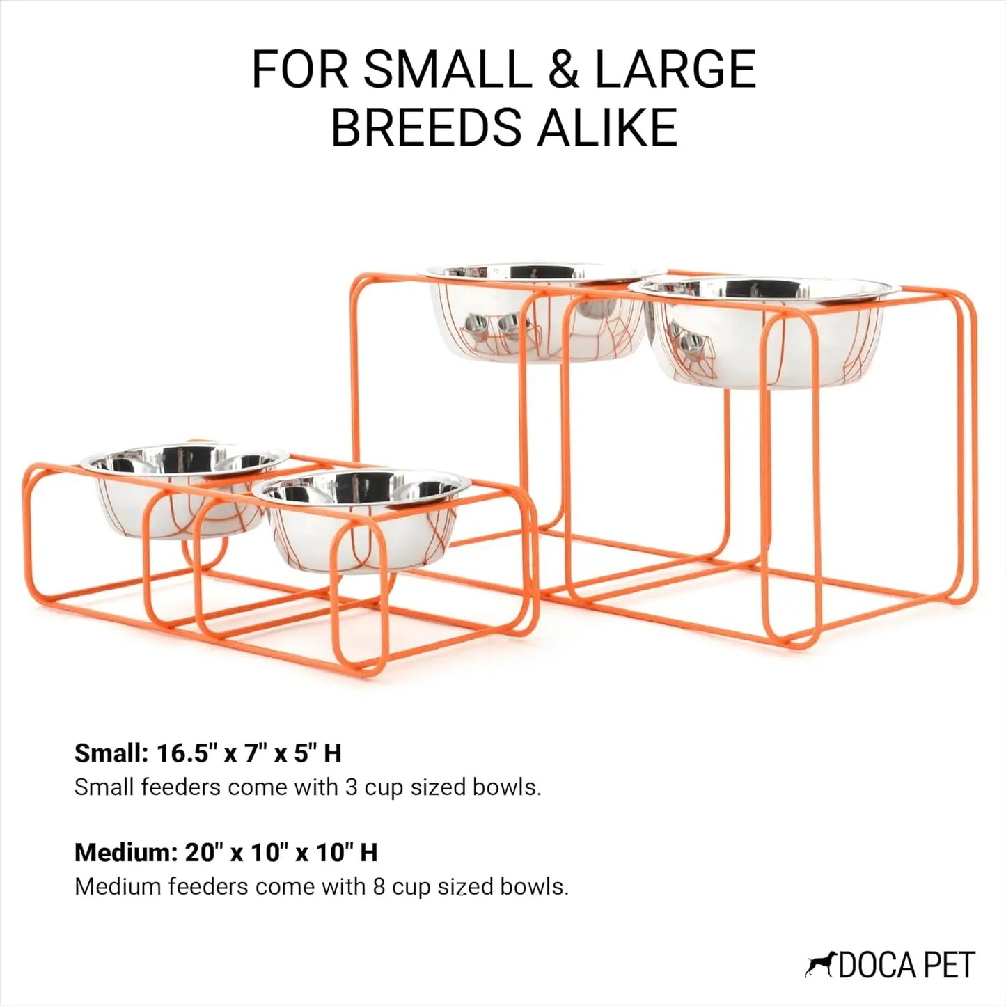 Wire & Dine Elevated Dog Bowl Stand | Stainless Steel Feeder