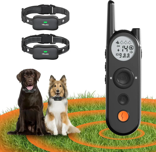 Wireless Dog Fence 2 Dogs 3500FT Range Remote Training Waterproof Collar Default Title