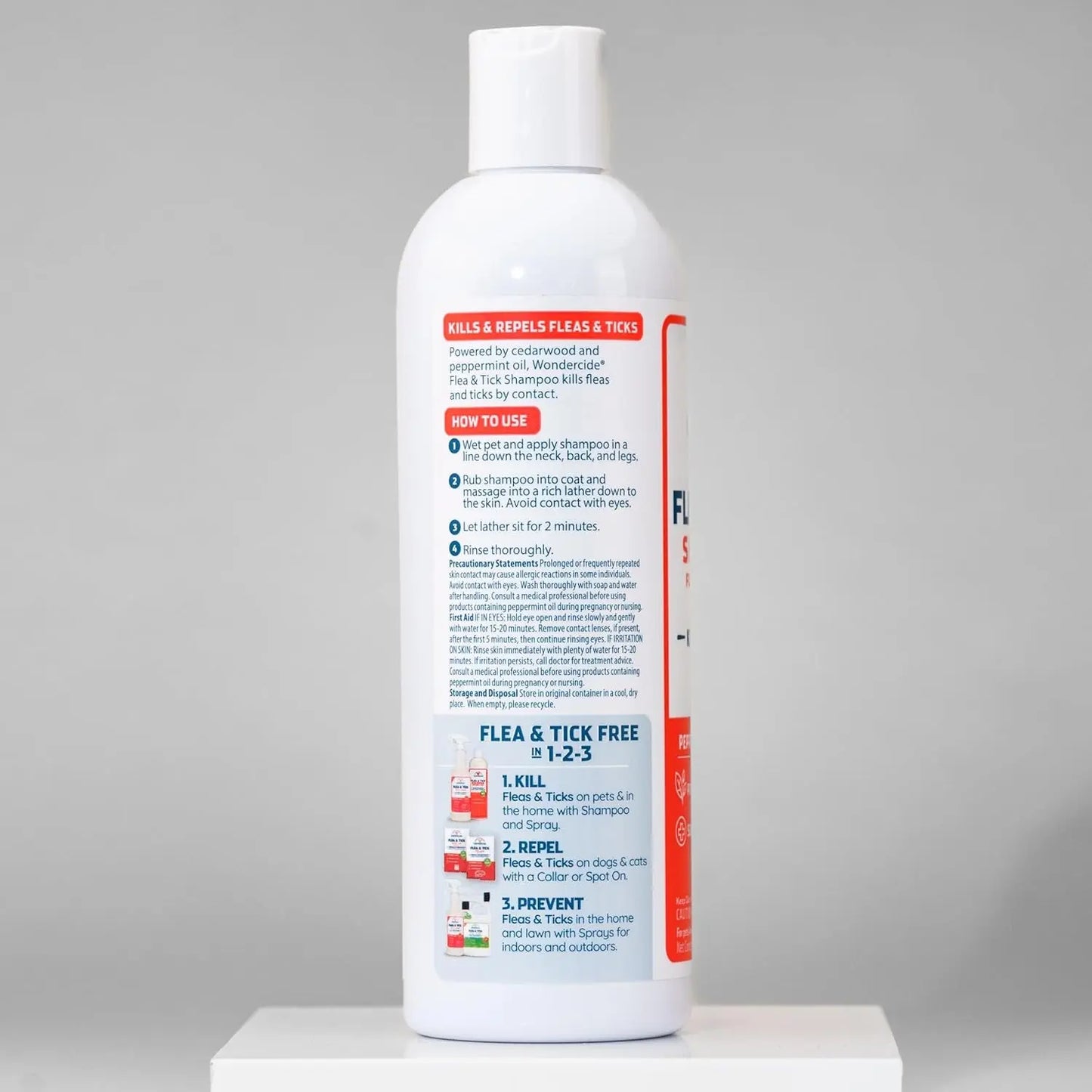 Wondercide Flea & Tick Shampoo for Dogs & Cats, Natural Essential Oils, 12 oz