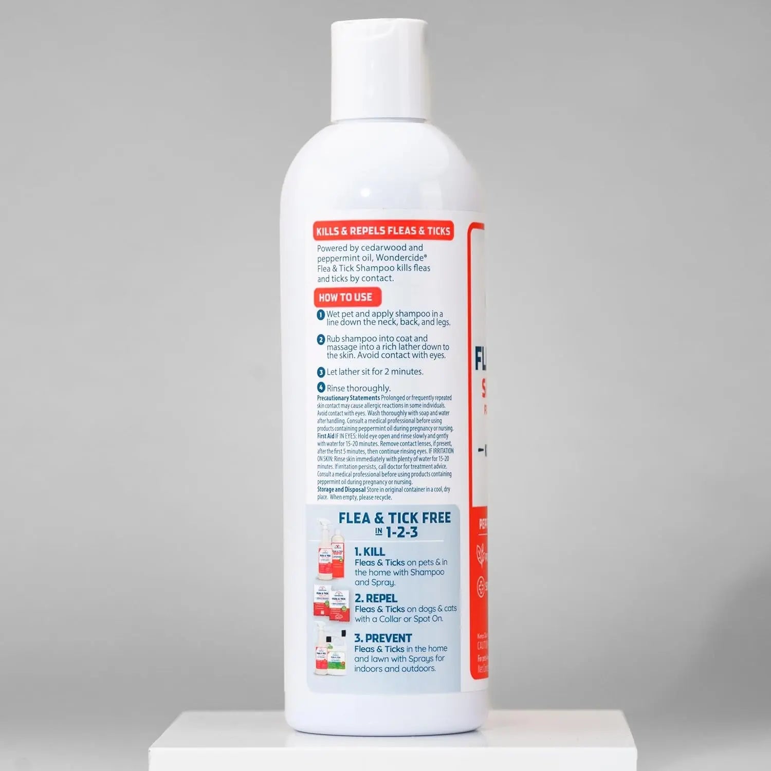 Wondercide Flea & Tick Shampoo for Dogs & Cats, Natural Essential Oils, 12 oz