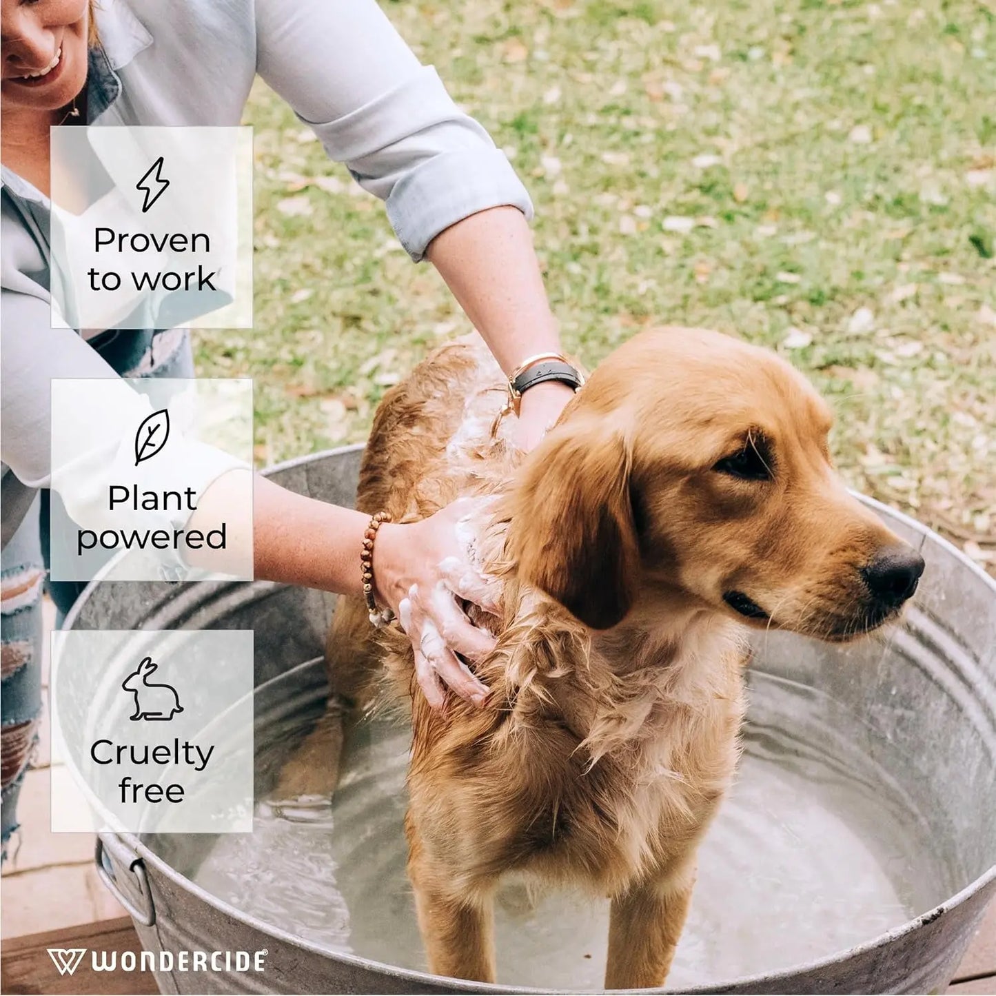 Wondercide Flea & Tick Shampoo for Dogs & Cats, Natural Essential Oils, 12 oz