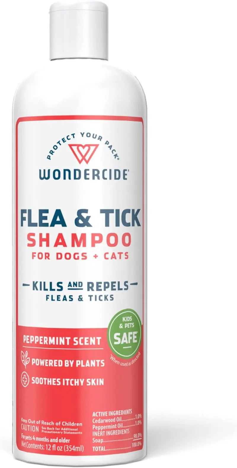 Wondercide Tick & Flea Shampoo for Dogs & Cats, Natural Essential Oils, 12 oz Default Title