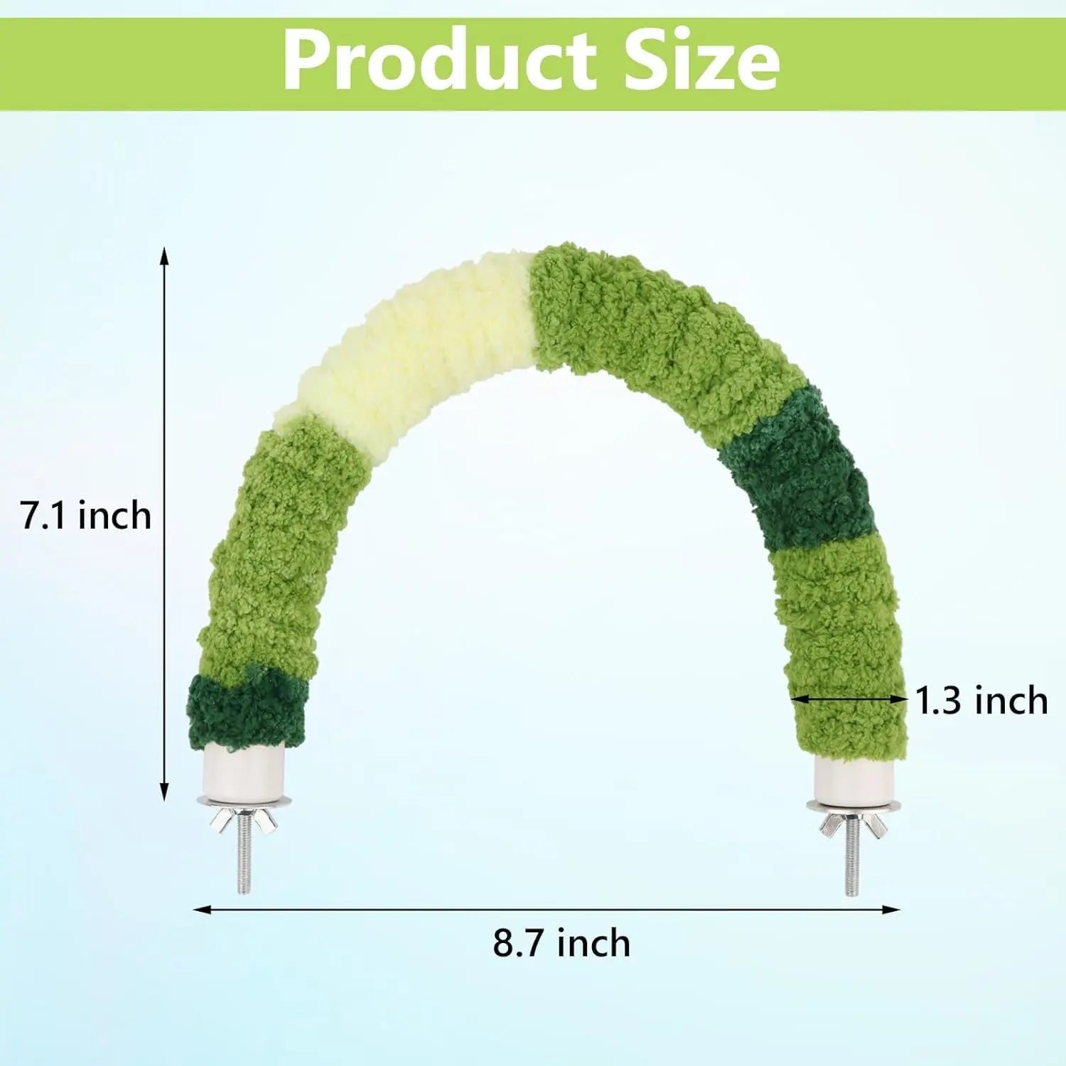 Plush Bird Perch Stand Cozy Parrot Cage Perch 8.7x7.1in