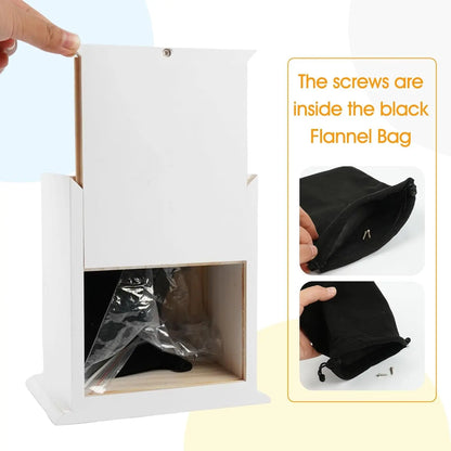 Wooden Pet Memorial Urn with Photo Frame Keepsake Box for Dogs & Cats