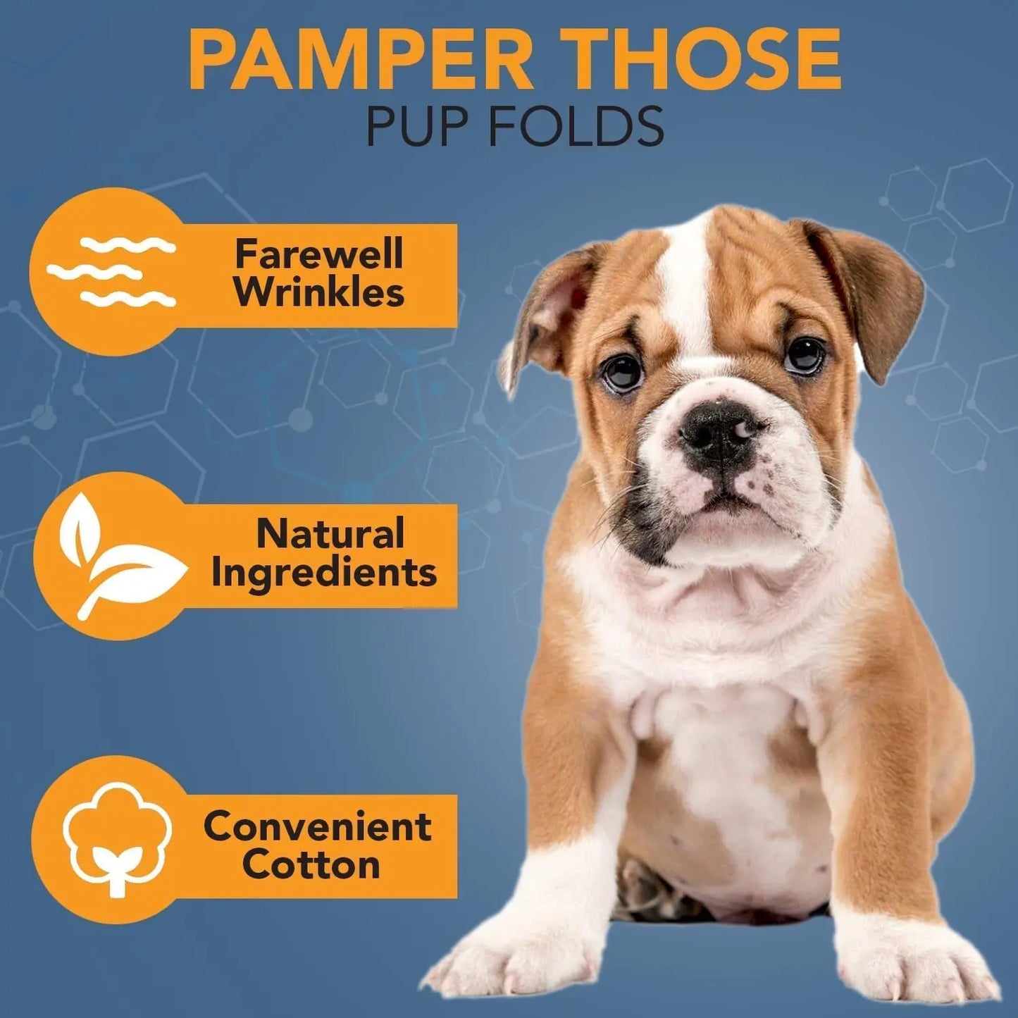 Wrinkle Wipes for Dogs XL 120 Count Bulldog Fold & Paw Cleaning