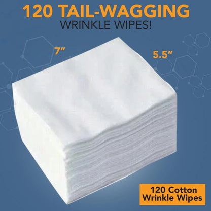 Wrinkle Wipes for Dogs XL 120 Count Bulldog Fold & Paw Cleaning