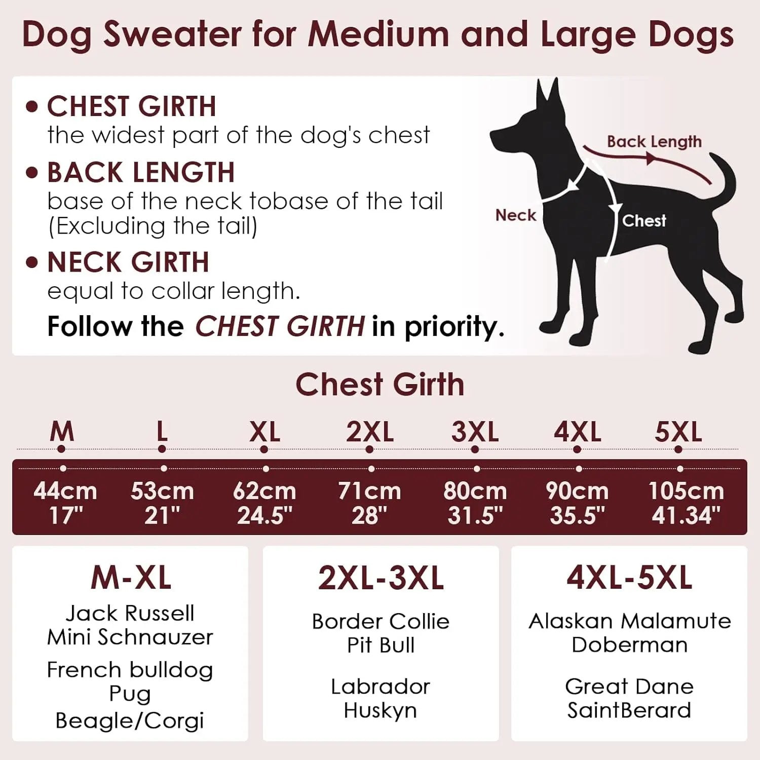 XL–5XL Dog Sweater with Harness Hole – Warm Stretch Turtleneck Winter Outfit