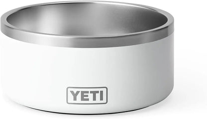 YETI 8, Stainless Steel, Non-Slip Dog Bowl, Holds 64 Ounces White