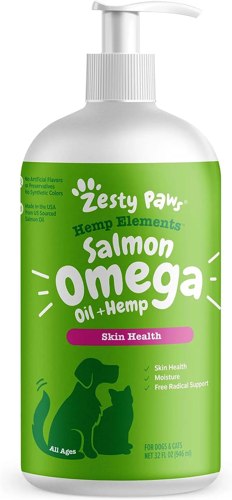 Zesty Paws Wild Alaskan Omega-3 Oil 8.5 oz – Skin & Coat Support for Pets Zesty Paws LLC