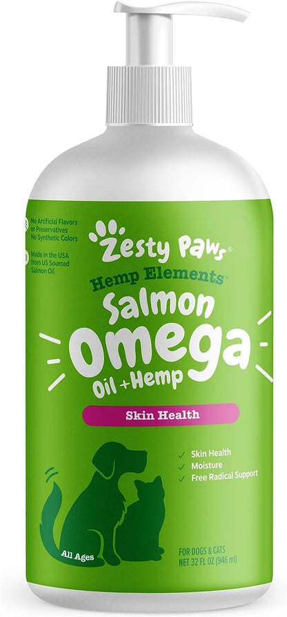Zesty Paws Wild Alaskan Omega-3 Oil 8.5 oz – Skin & Coat Support for Pets Zesty Paws LLC