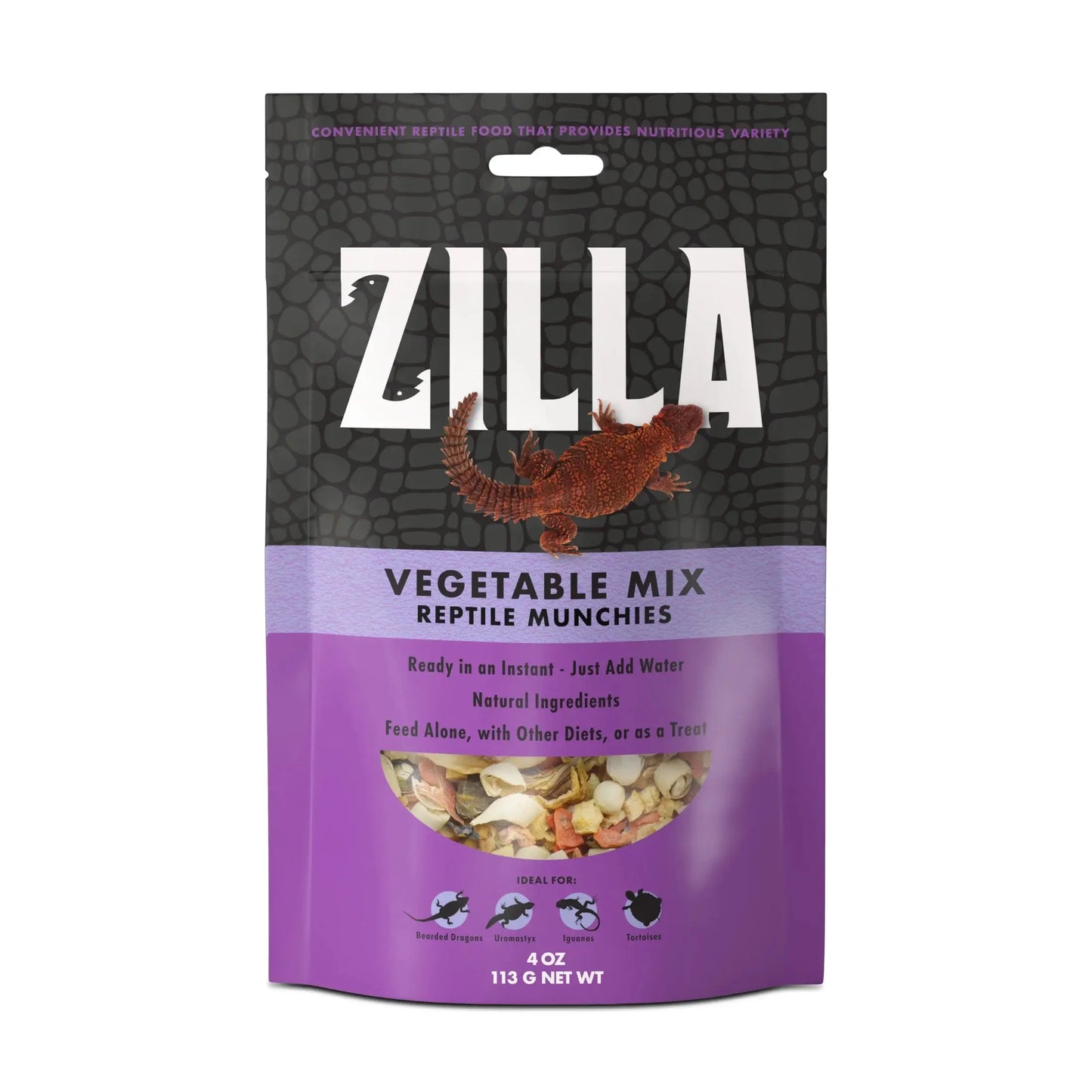 Zilla Reptile Munchies Vegetable Mix | Bearded Dragon Iguana Tortoise Food Treat Default Title