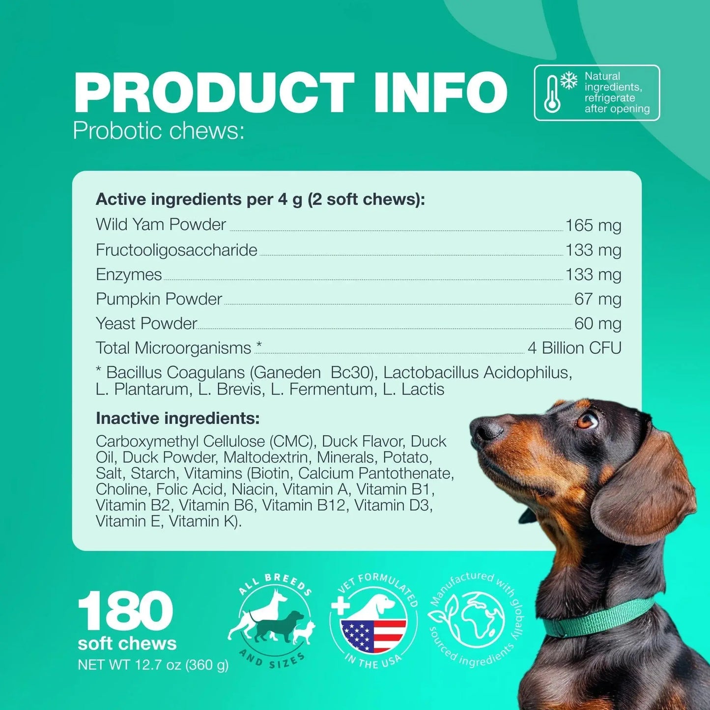 Dog Probiotics Chews with Digestive Enzymes – Gut Health, Immunity & Allergy Support