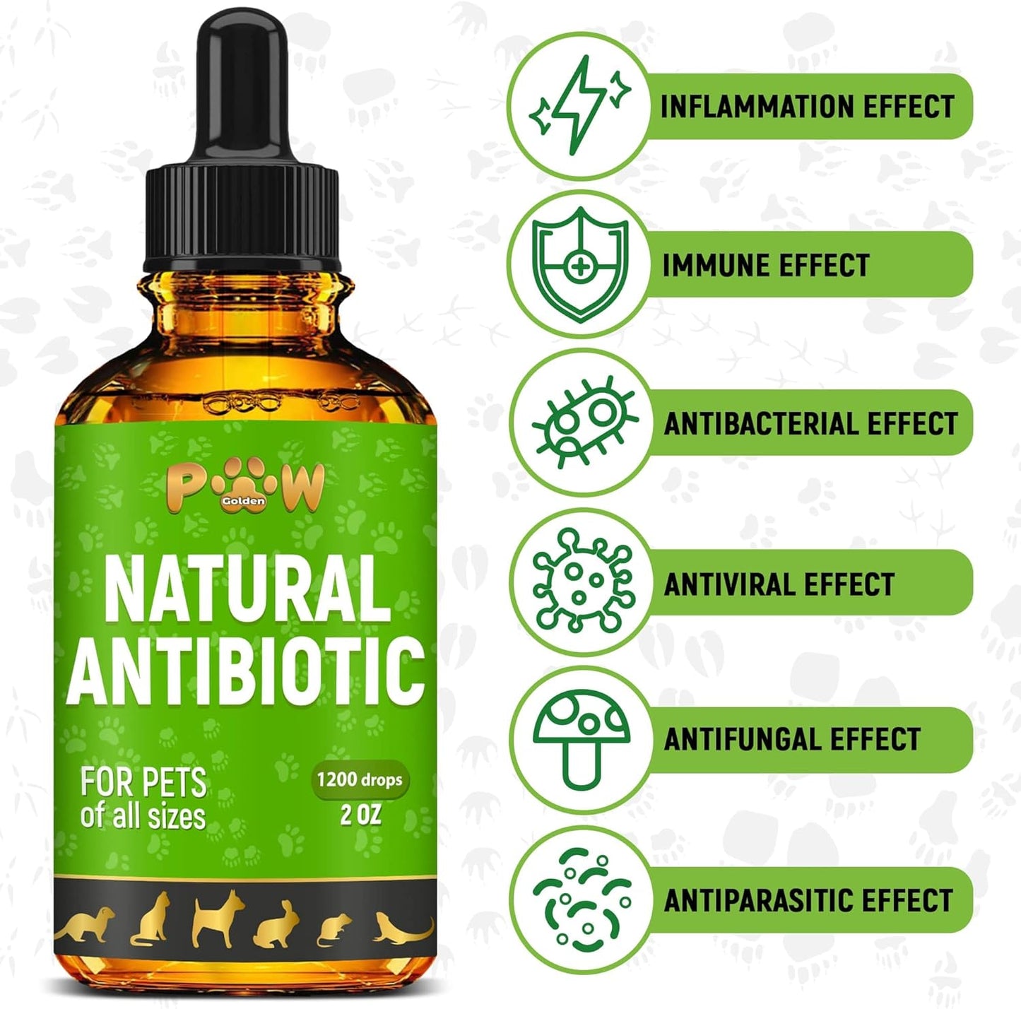 Natural Pet Immune Support Drops for Dogs & Cats, Skin, Coat & Digestion – 2 oz