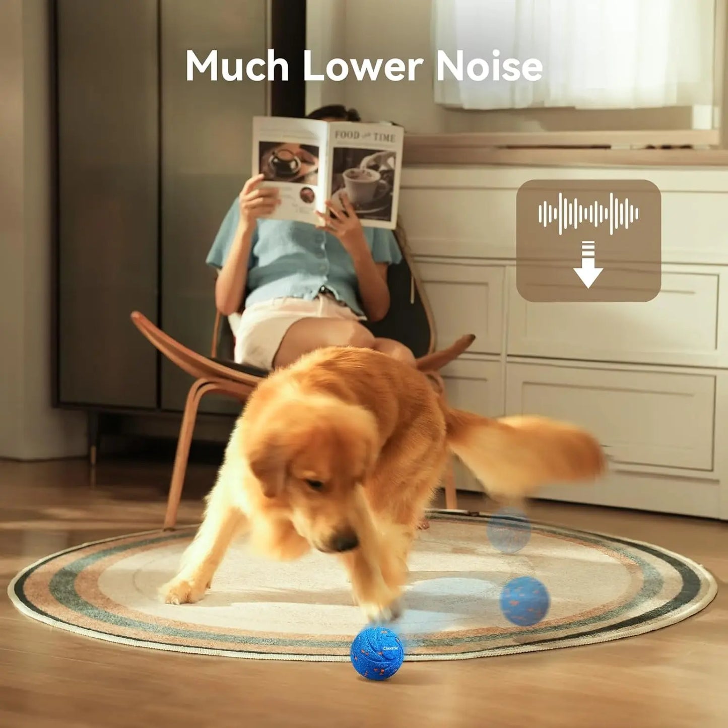 Wicked Ball Air – Smart Interactive Dog Toy, Auto Moving & Bouncing (3 Modes)
