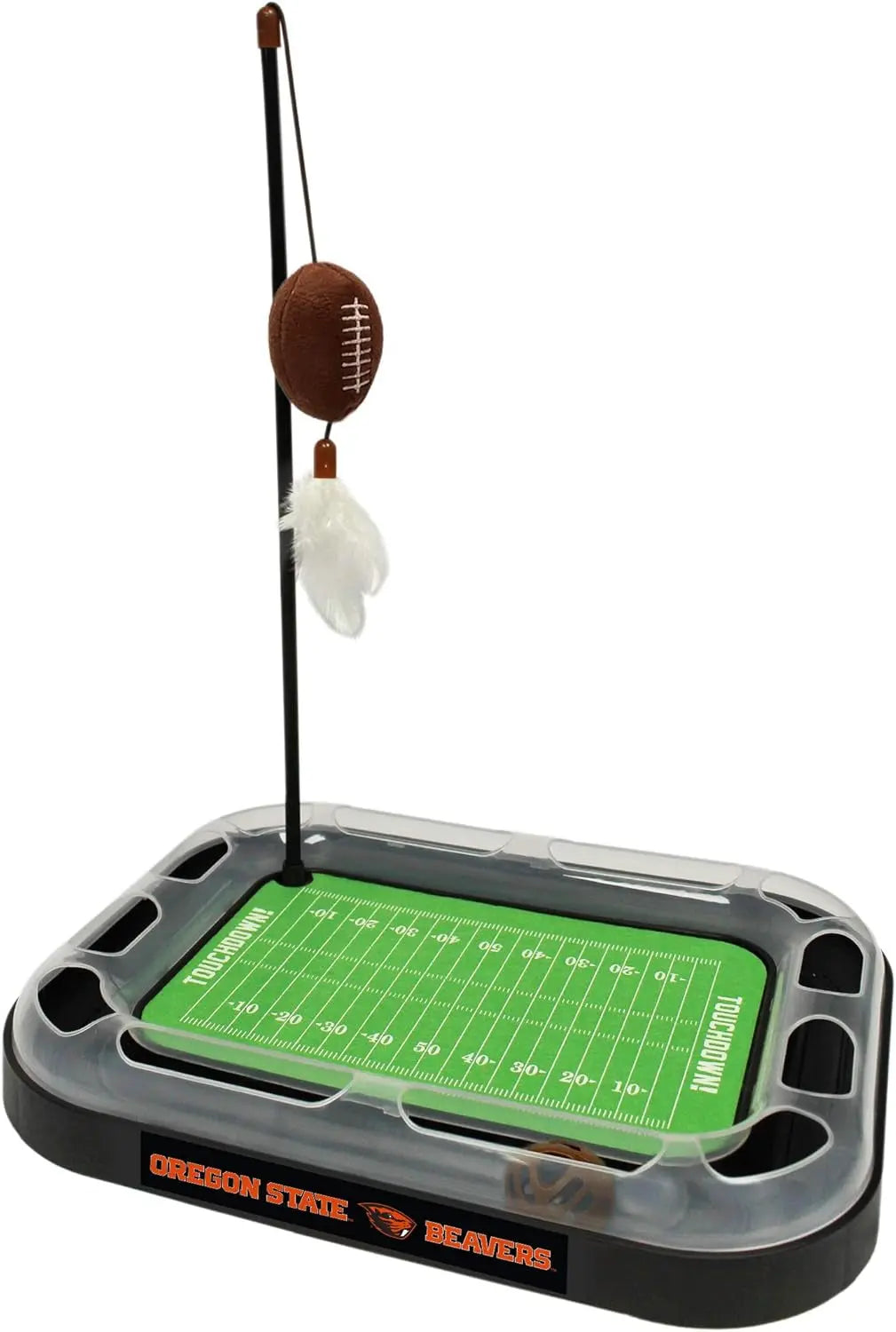 NCAA Cat Scratcher Football Field Toy – With Catnip, Feather & Interactive Ball Oregon State Beavers Football Field