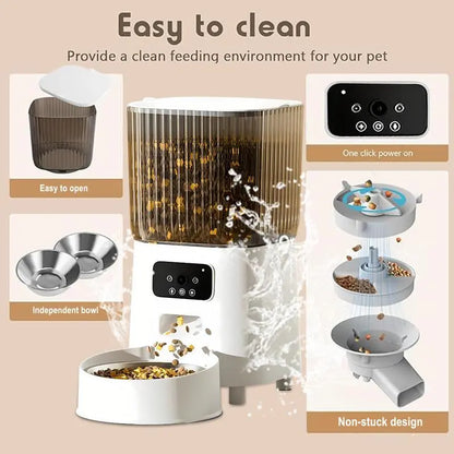 Smart Pet Feeder with HD Camera & Remote Control – 5L Auto Dispenser for Cats & Dogs