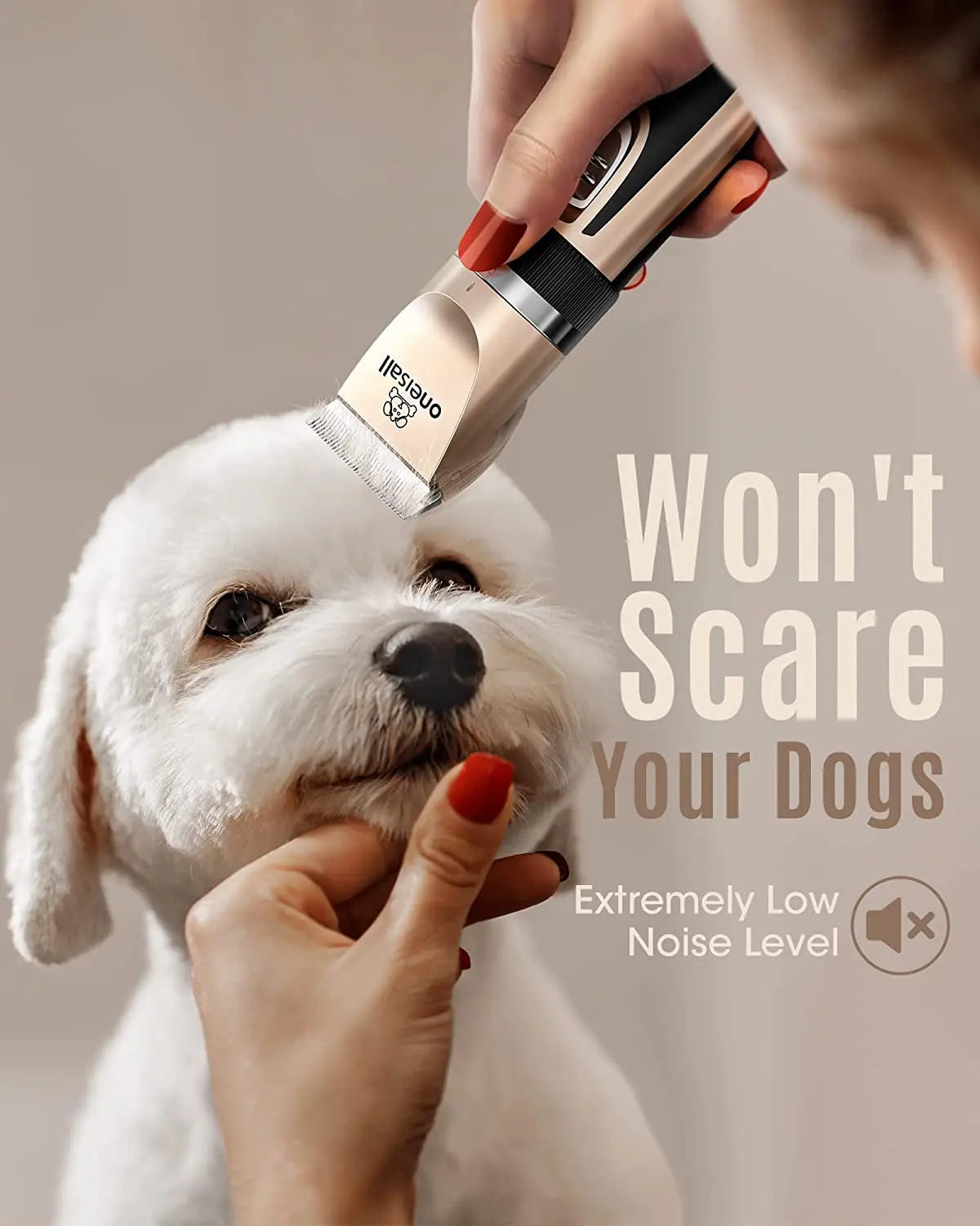 Rechargeable Professional Dog Clippers Low Noise Cordless Grooming Kit Cats & Dogs Trimmer