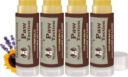 Natural Dog Paw Balm Moisturizer – Heals & Protects Dry, Cracked Pads, Restores Comfort & Softness Pawtection Bundle - 4Pk Travel Stick