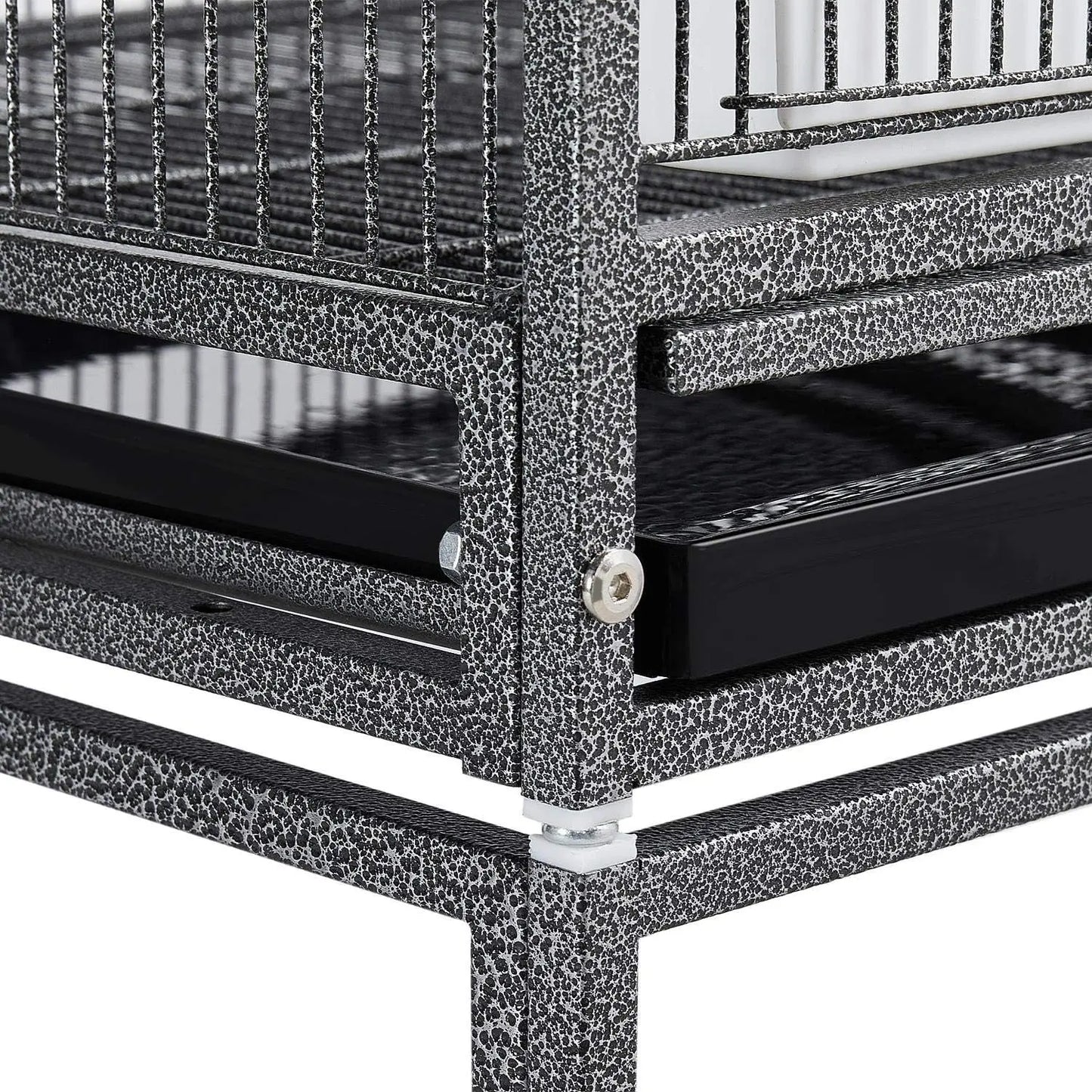 Large Stackable Divided Breeding Bird Cage (41.5") with Rolling Stand - Perfect for Cockatiels, Lovebirds & Budgies