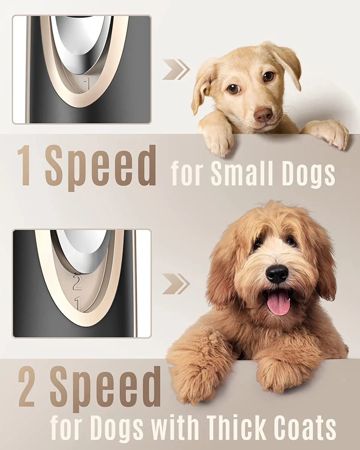 Rechargeable Professional Dog Clippers Low Noise Cordless Grooming Kit Cats & Dogs Trimmer