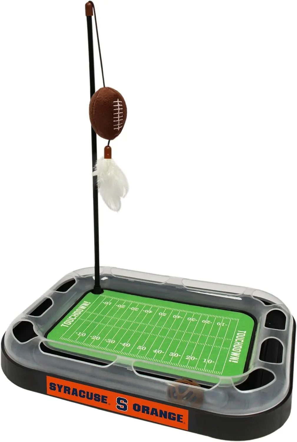 NCAA Cat Scratcher Football Field Toy – With Catnip, Feather & Interactive Ball Syracuse Orange Football Field