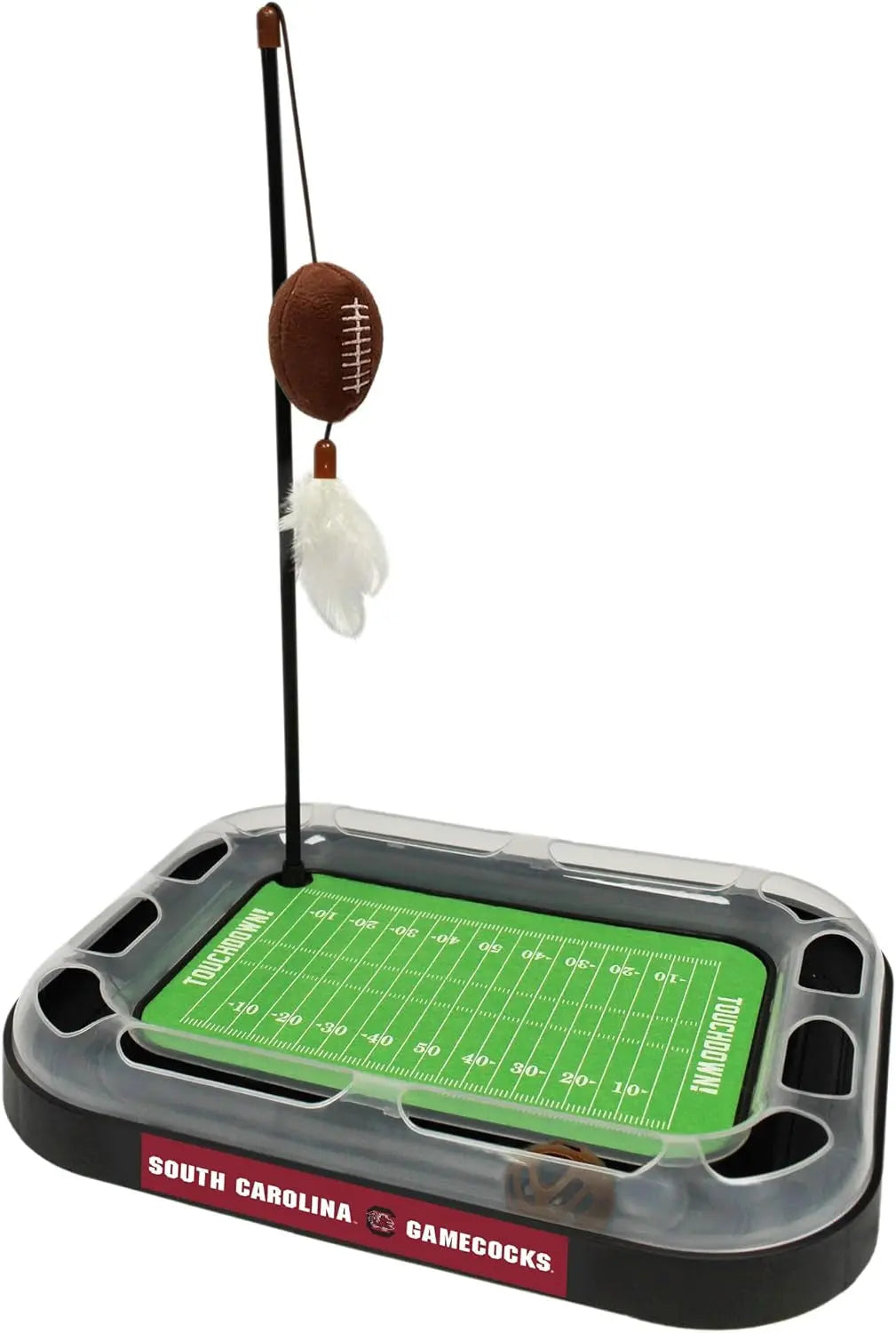 NCAA Cat Scratcher Football Field Toy – With Catnip, Feather & Interactive Ball South Carolina Gamecocks Football Field