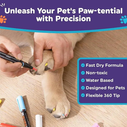 Dog Nail Polish Pens Quick Dry – Pet Safe Nail Pawlish for Dogs & Cats Grooming