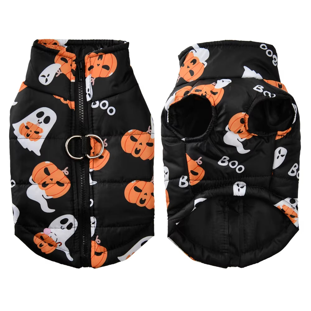 Halloween Dog Jacket | Warm Winter Pet Costume for Small Dogs & Cats