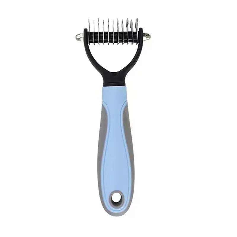 Professional Pet Deshedding Brush – Dog & Cat Hair Remover S-Blue