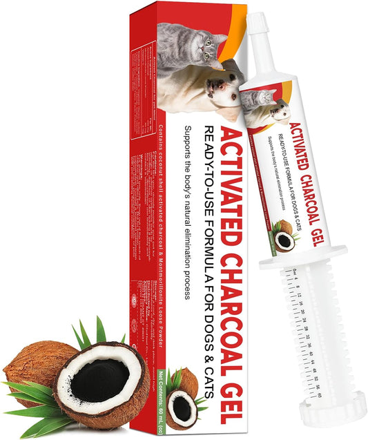 Activated Charcoal for Dogs Cats Pet Poisoning First Aid Detox 60ml 60Ml