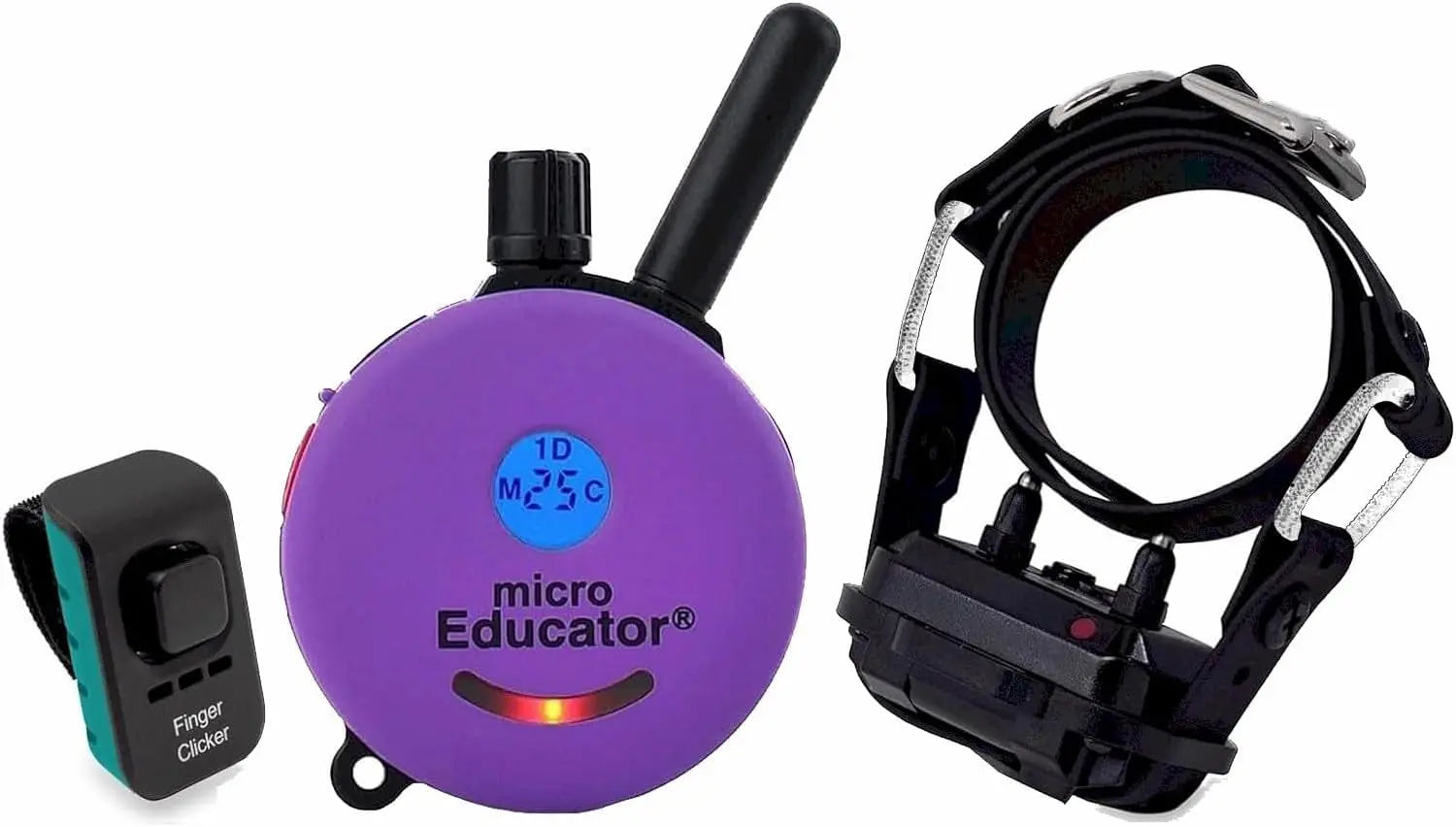 E-Collar Humane Dog Training Collar with Remote, 100 Safe Tapping Stimulation Levels, Night Light, Waterproof, Rechargeable, 1 Mile 2 Large Dogs, Orange Purple 1 3 Mile 1 Dog Xsmall-Small Dog