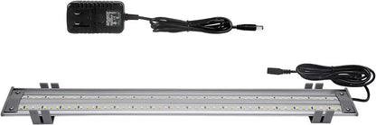 Happybird Lighting Bird Cage Light with Chew Guard - Full Spectrum LED Pet Light - Simulates Natural Environment - Safe for Hookbill Birds – Easy to Install - (18" Long) Softbill Light 18"