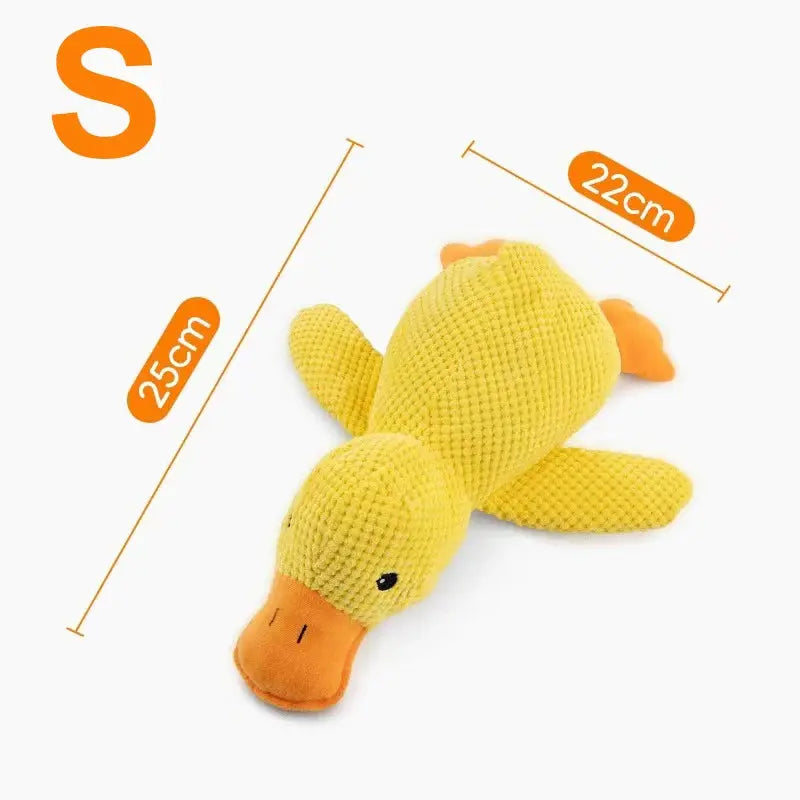 Plush Yellow Duck Pet Toy – Soft, Bite-Resistant, Squeaky Fun for All Sizes Yellow Duck-S