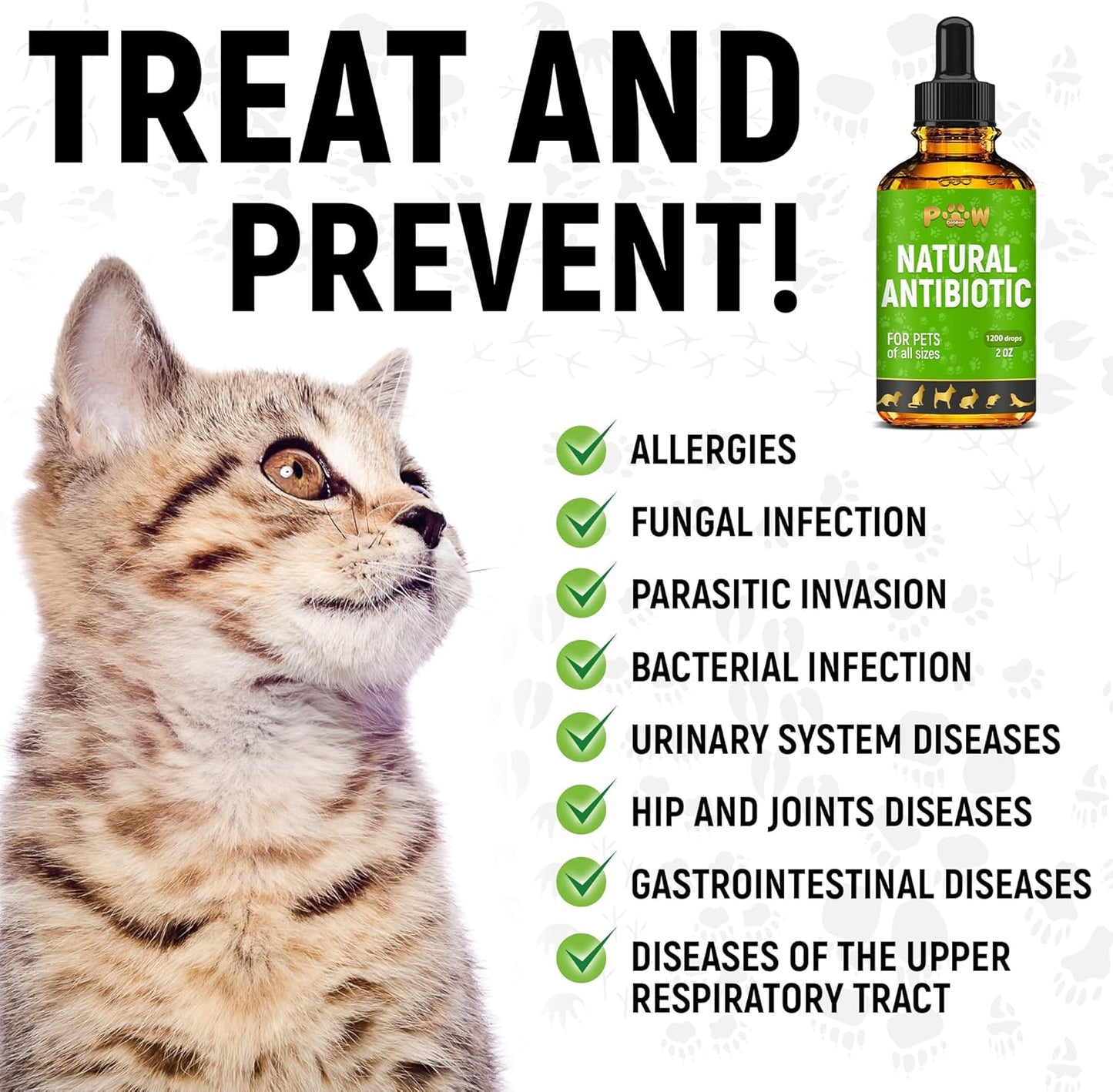 Natural Pet Immune Support Drops for Dogs & Cats, Skin, Coat & Digestion – 2 oz