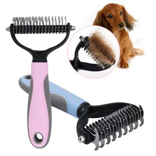 Professional Pet Deshedding Brush – Dog & Cat Hair Remover