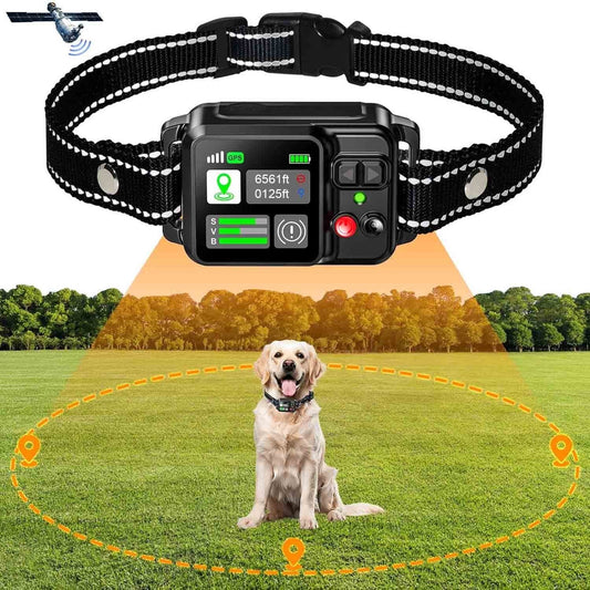 GPS Wireless Dog Fence, Waterproof Electric Collar, 3 Modes, 2200yd Range Default Title