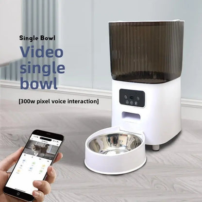 Smart Pet Feeder with HD Camera & Remote Control – 5L Auto Dispenser for Cats & Dogs Video Remote Control Model