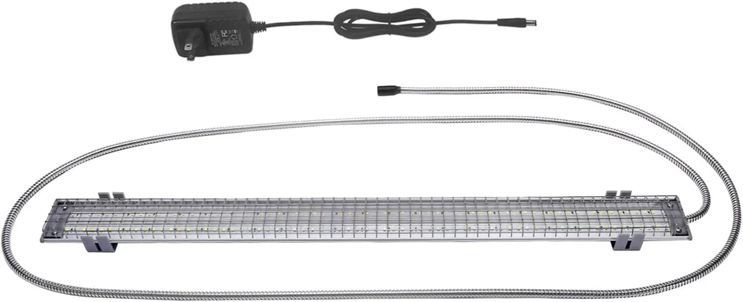 Happybird Lighting Bird Cage Light with Chew Guard - Full Spectrum LED Pet Light - Simulates Natural Environment - Safe for Hookbill Birds – Easy to Install - (18" Long) Hookbill Light 24"