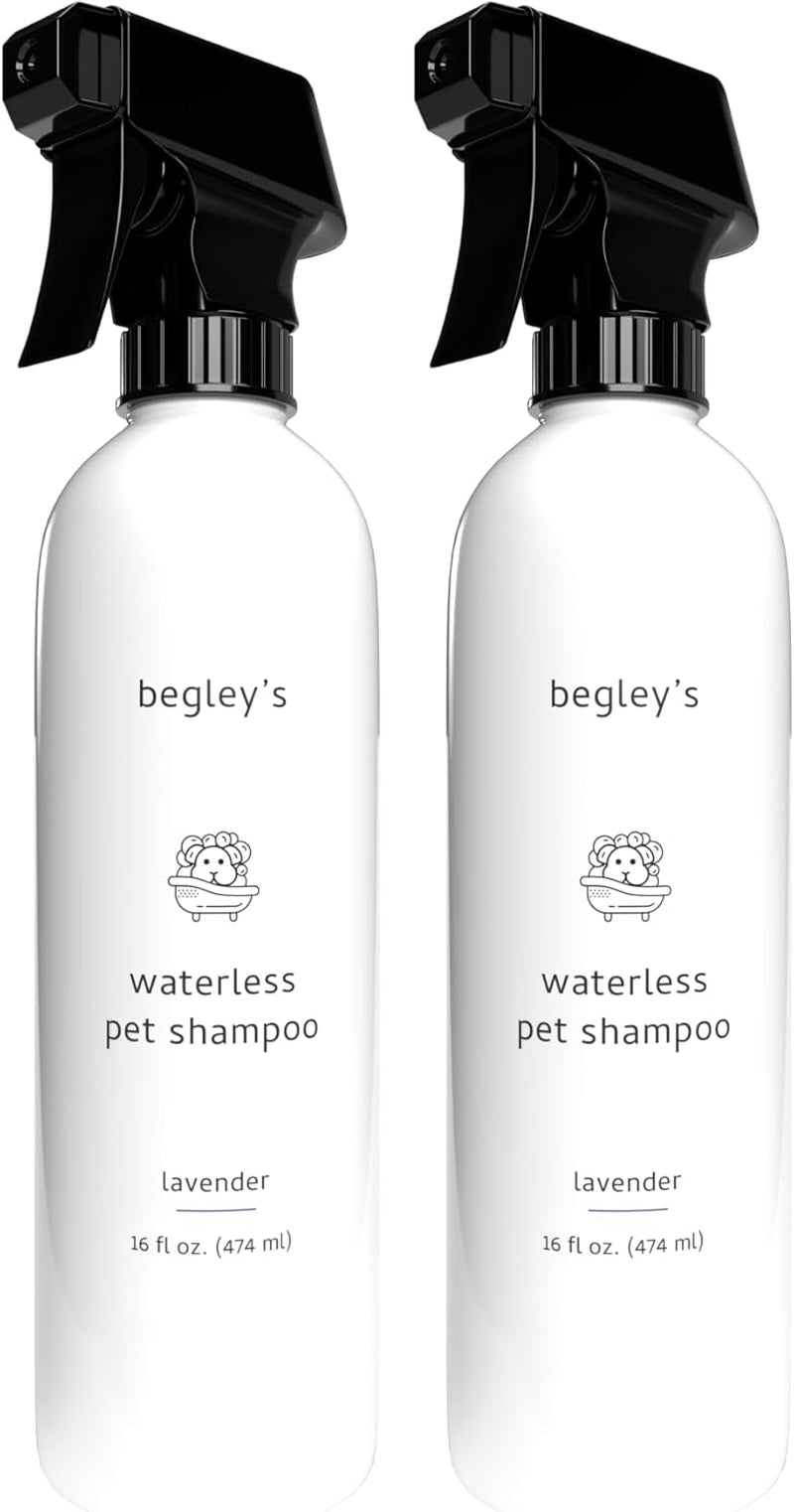 Waterless Pet Shampoo 2 Pack No Rinse Deodorizing Spray Dogs Cats Lavender 16 Fl Oz (Pack Of 2)